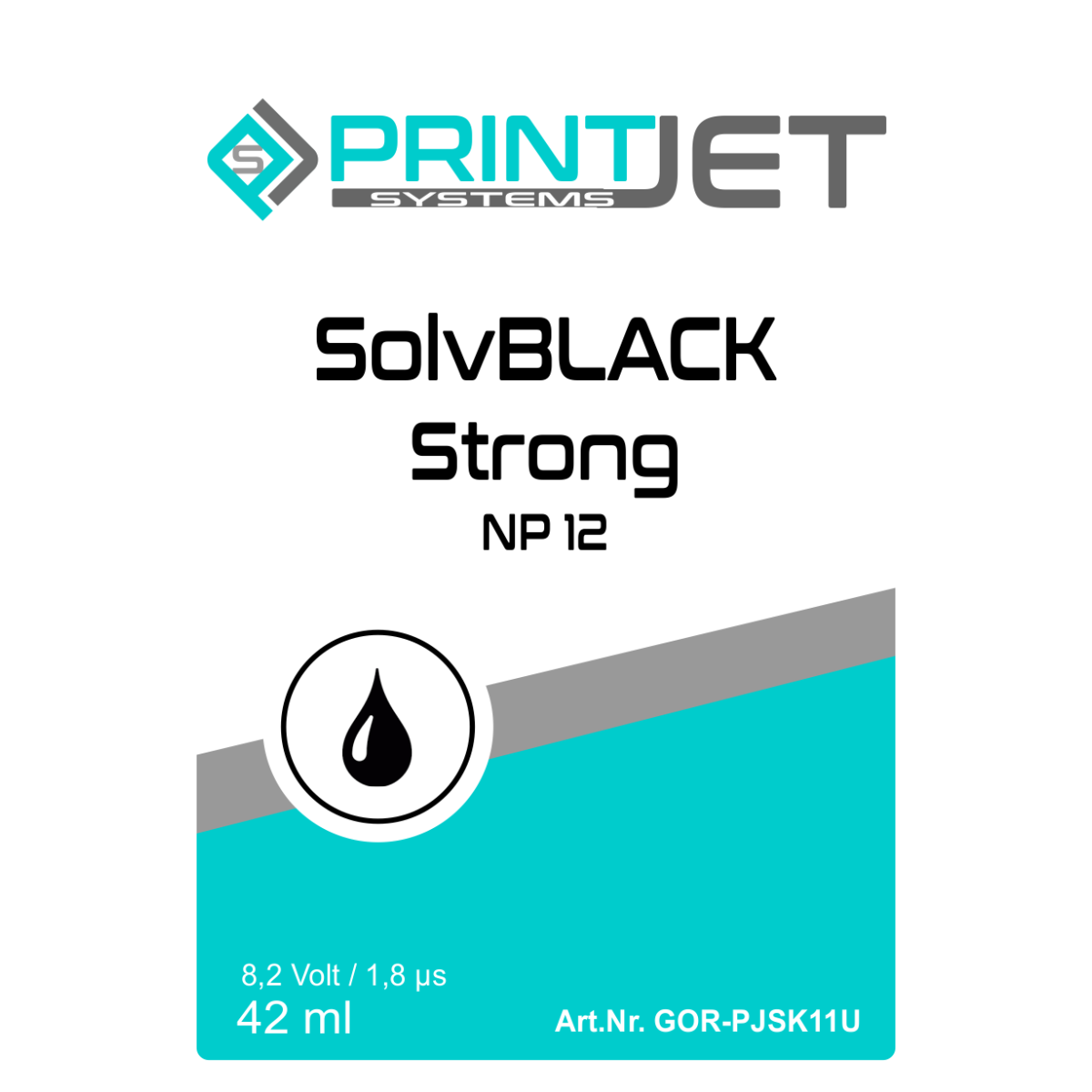 SolvBlack Dark - NP12 Solventtinte für Poröse Materialien