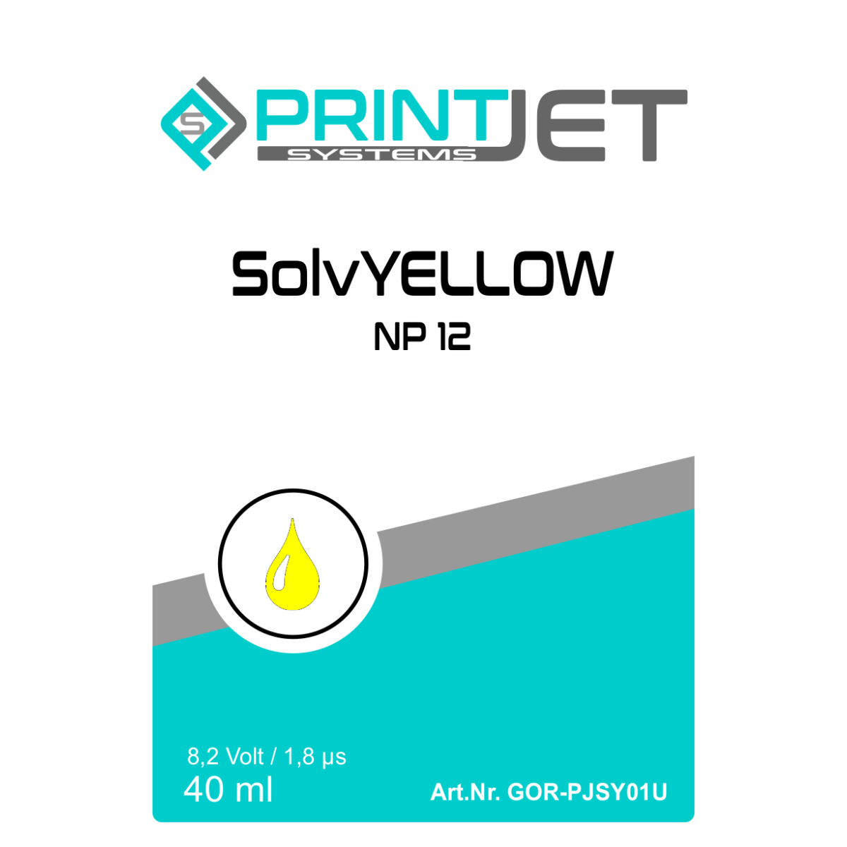 SolvYellow - NP12 Solventtinte für Poröse Materialien GELB