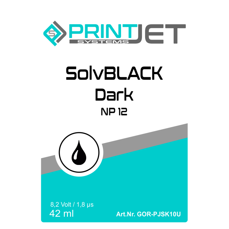 SolvBlack - NP12 Solventtinte für Poröse...