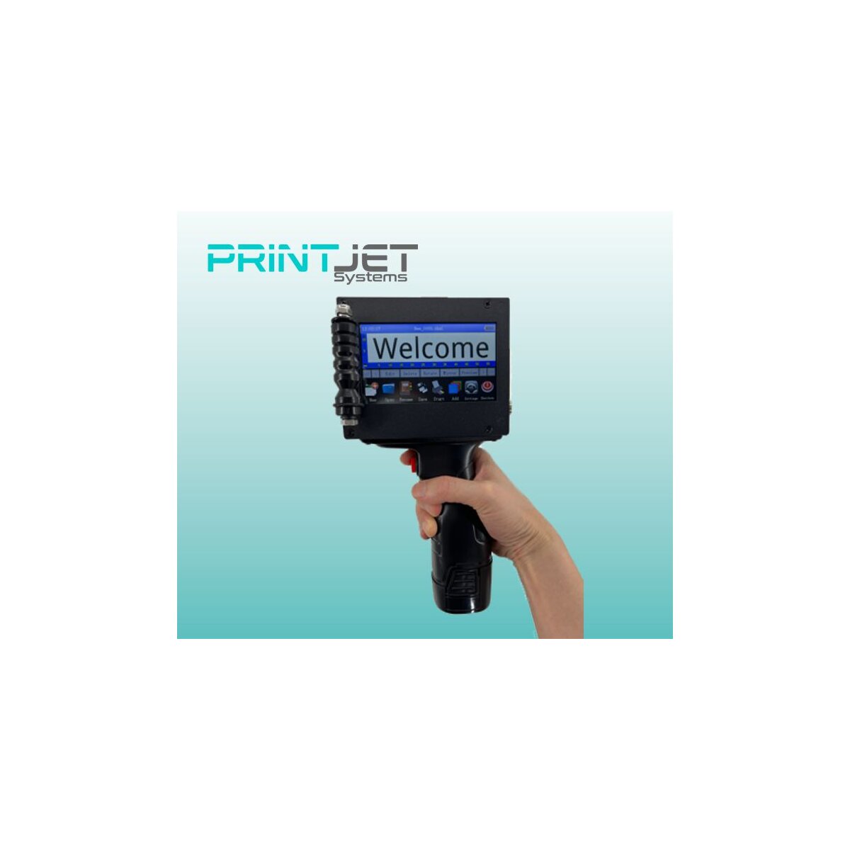 SET - PrintJET M20 Pro Mobiler Handdrucker 25,4 mm Metall
